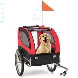Costway Remolque Bicicleta Rojo para perros
