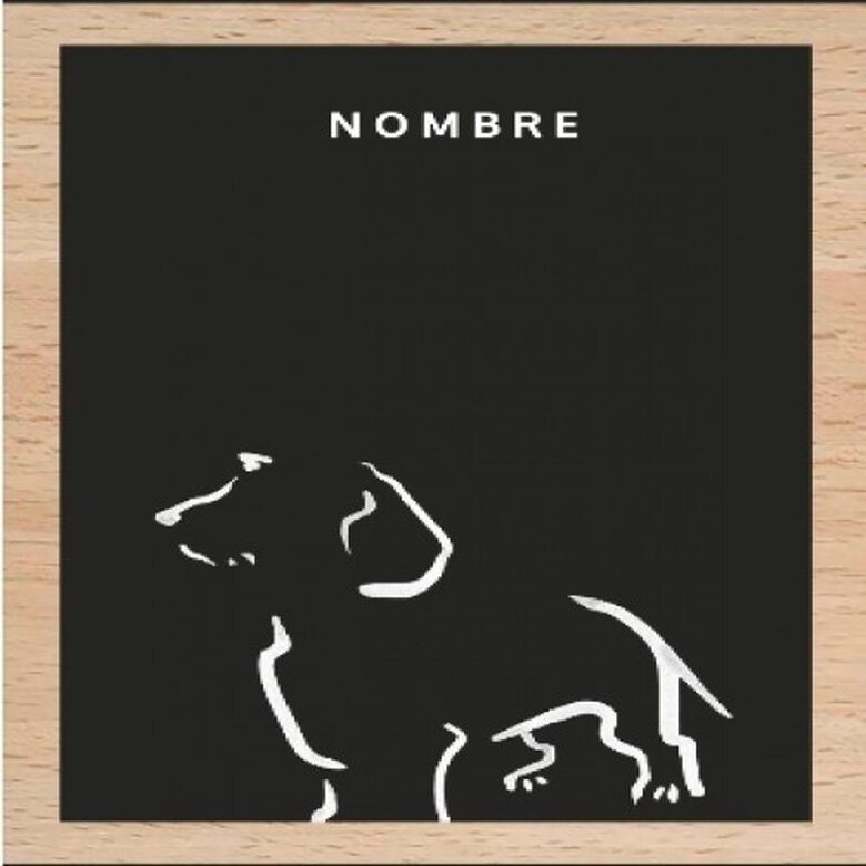 Ilustración de Terrier A4 con marco de madera color Negro, , large image number null