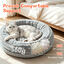 Nobleza Cama Redonda para Gatos y Perros Peque&ntilde;os (55 x 9 cm) - Coj&iacute;n de Franela Jacquard Suave y Mullido, Nido T&eacute;rmico e Antiestr&eacute;s Lavable con Base Antideslizante para Mascotas, Gris, , large indicador imagen numero 5