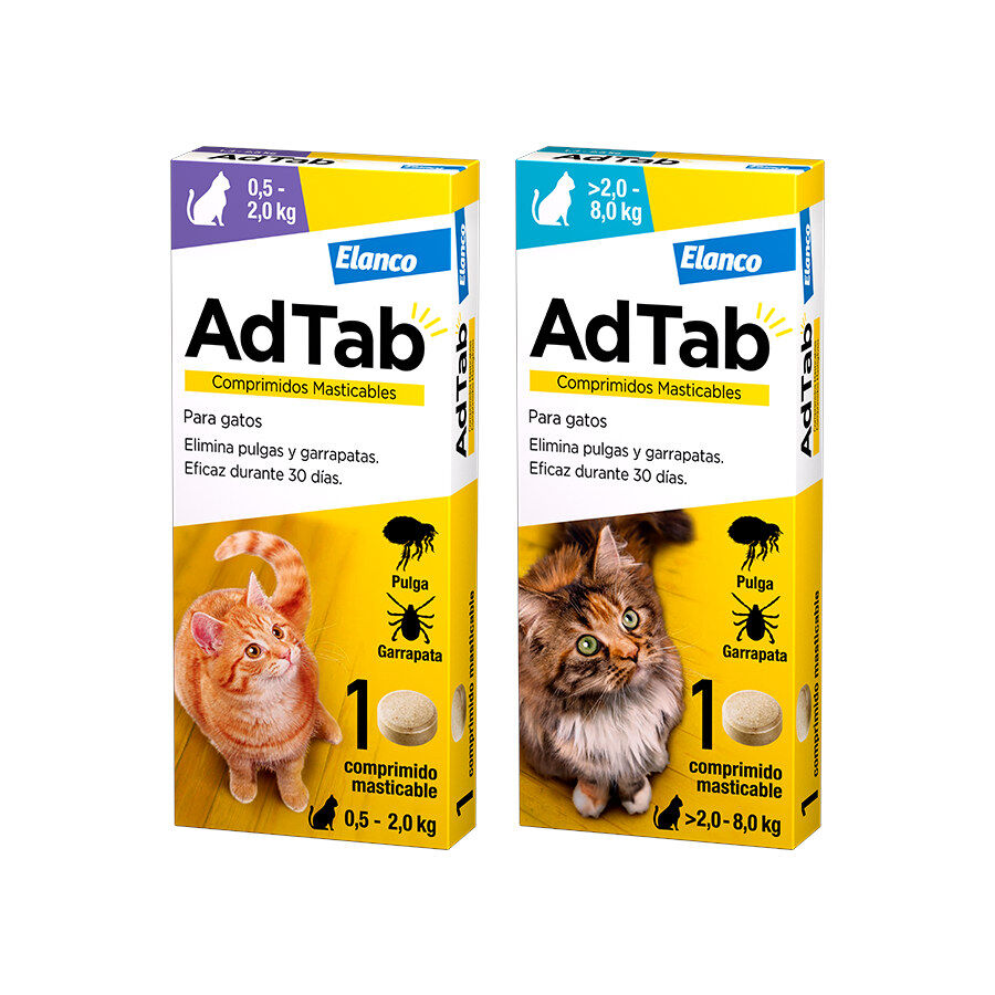 AdTab Comprimidos Masticables Antiparasitarios para gatos, , large Imagen numero 8