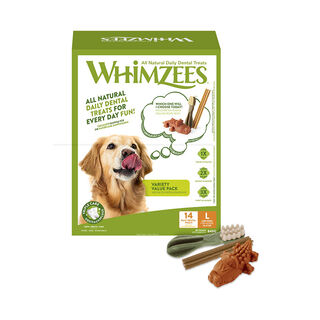 Whimzees Snacks Dentales Naturales para perros de raza grande