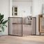 vidaXL Puerta para perros plegable 2 paneles madera álamo marrón 160cm, , large indicador imagen numero 3