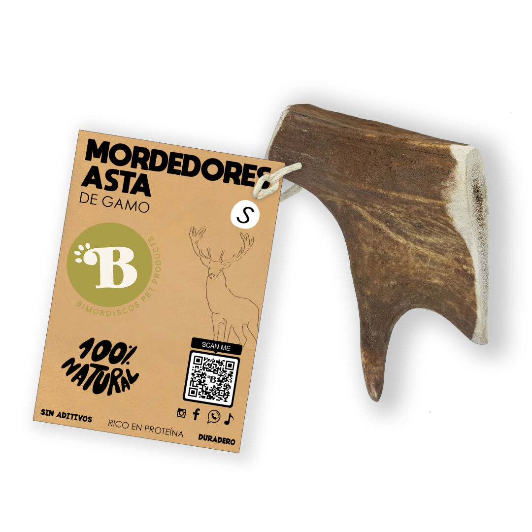 BIMORDISCOS Asta de gamo para perros Pack 2 x L, , large Imagen numero 3