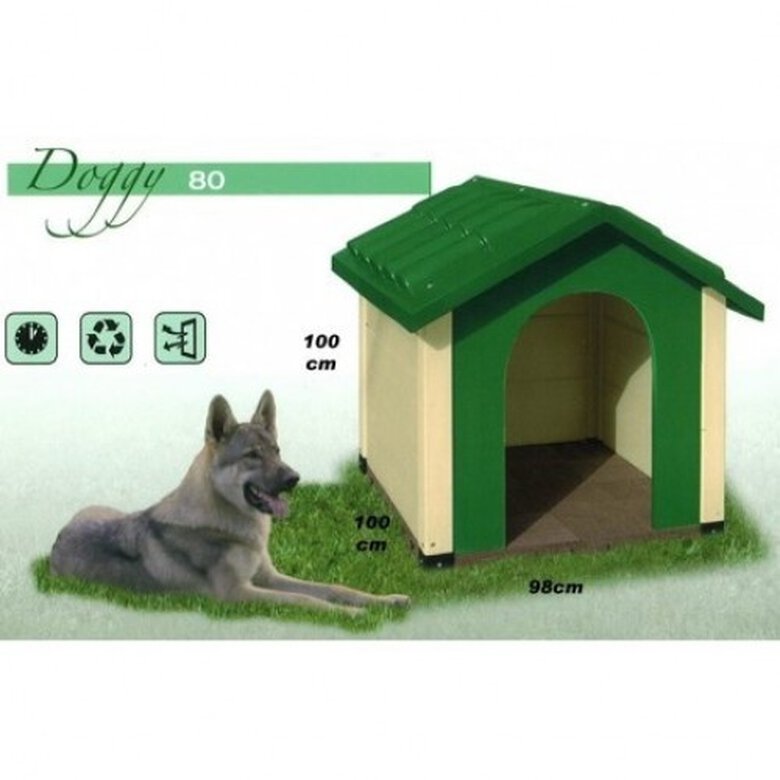 Caseta de exterior para perros color Verde, , large image number null