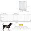 PawHut Barrera de Seguridad para Mascotas 300 cm Parque para Perros Plegable de 5 Paneles con Cierre Inteligente para Escalera Pasillo Blanco, , large indicador imagen numero 3