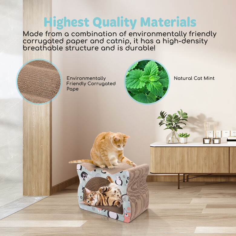 Nobleza Poste Rascador De Sisal Con Juguete Color Azul para gatos thumbnail