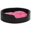 VidaXL Sofá Con Cojín Lavable Negro y Rosa para perros y gatos, , large indicador imagen numero 2
