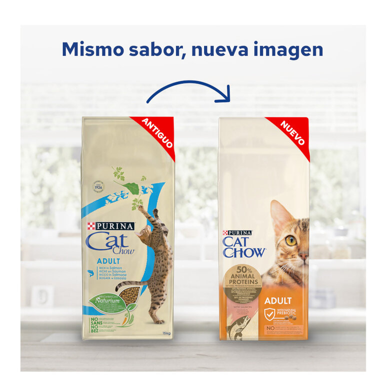 Cat Chow Adult Salmón pienso, , large image number null