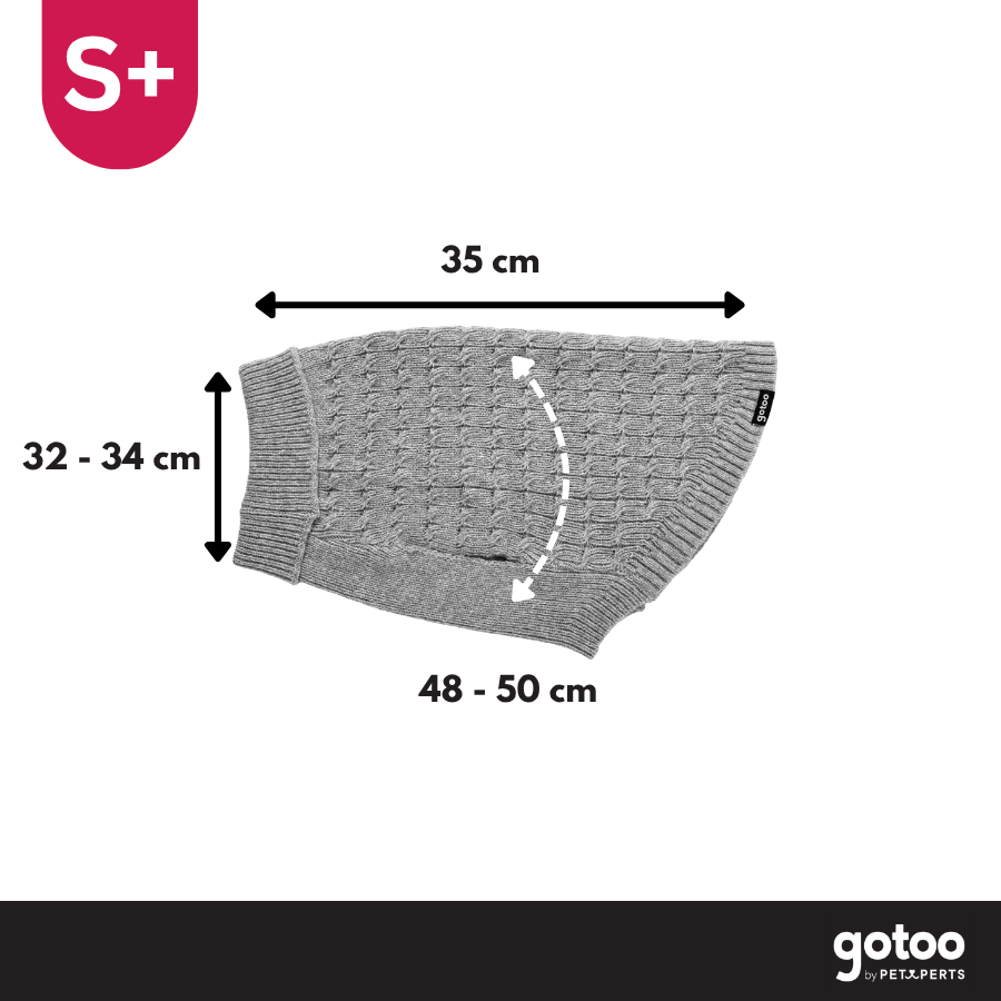 Gotoo Jersey de Punto Gris para perros, , large Imagen numero 4