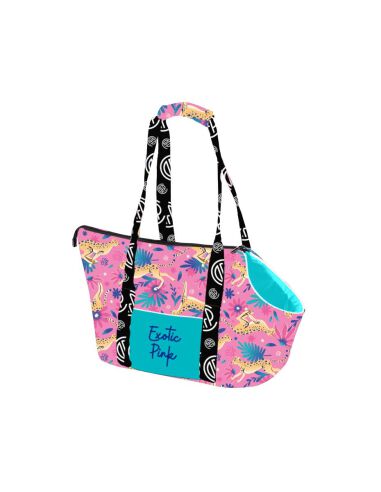 Cazo Exotic Transportín Estampado Rosa para perros y gatos