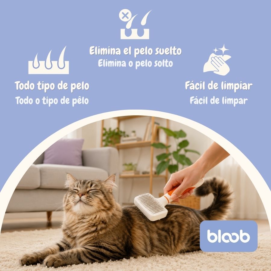 Bloob Cepillo Carda Autolimpiante para gatos, , large Imagen numero 3