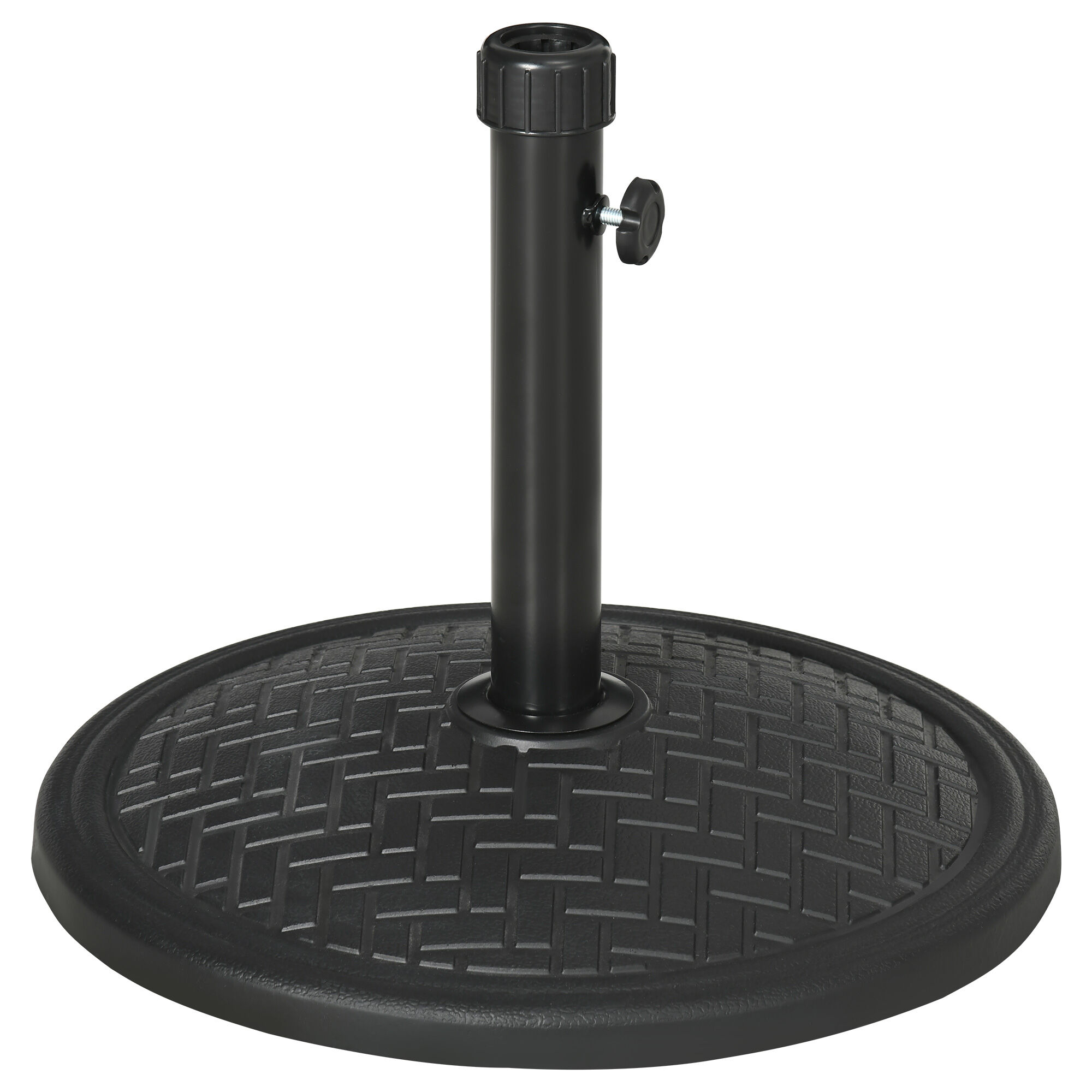 Outsunny Base de Sombrilla de Hormig&oacute;n Soporte para Parasol de 14 kg Pie de Parasol para M&aacute;stil de &Oslash;32-38 mm para Jard&iacute;n Terraza Patio &Oslash;46x34 cm Negro, , large Imagen numero 1