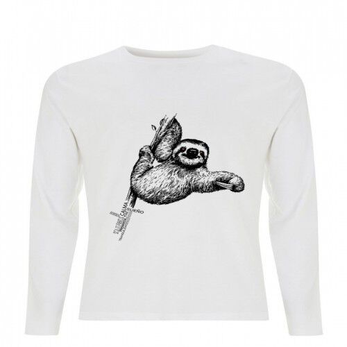 Camiseta unisex perezoso color Blanco thumbnail