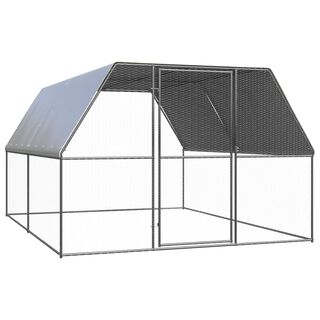 vidaXL Jaula gallinero de acero galvanizado para gallinas