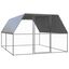 vidaXL Jaula gallinero de acero galvanizado 3x4x2 m, , large indicador imagen numero 1
