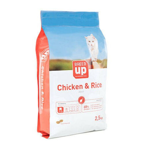 Breed Up Adult Pollo y Arroz pienso para gatos, , large image number null