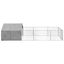 vidaXL Caseta perros exterior con corral 4x3x1,9 m acero galvanizado, , large indicador imagen numero 39
