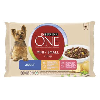 Purina One Mini Adult Pollo y Buey sobres para perros