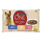 Purina One Mini Adult Pollo y Buey sobres para perros , , large image number null