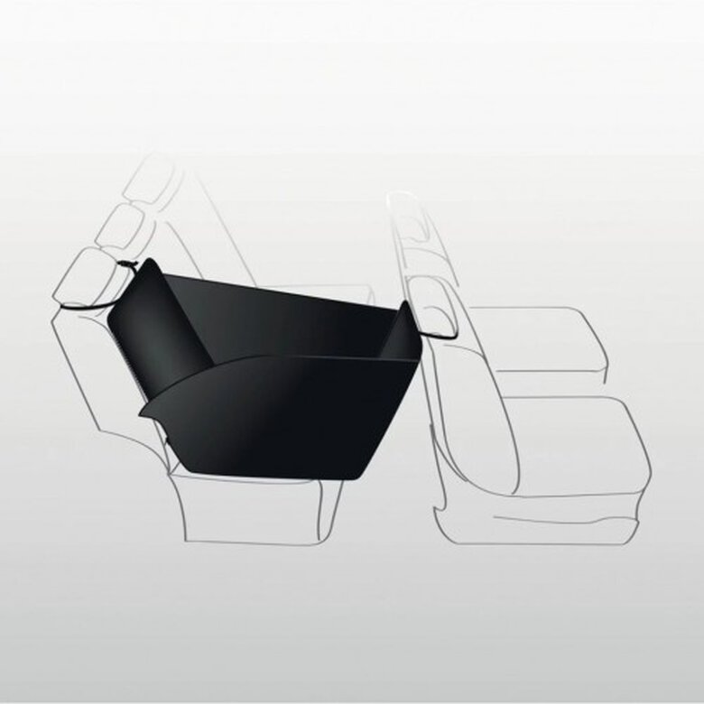 Funda de asiento con forro polar para coches color Negro, , large image number null