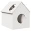 vidaXL Casa para gatos madera maciza pino blanca 41x50x50 cm, , large indicador imagen numero 1