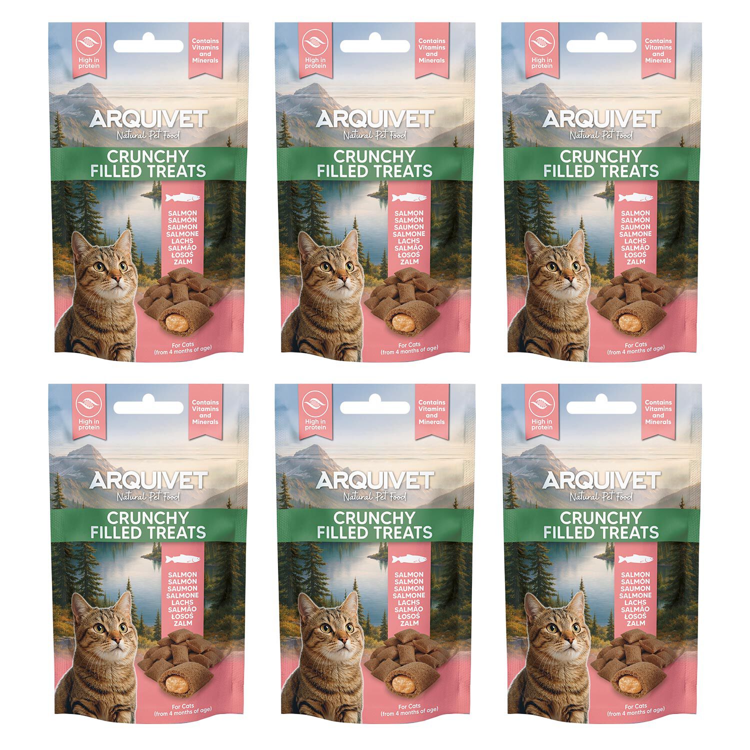 Snacks crujientes y rellenos de Salm&oacute;n - Crunchy Filled Treats  - 6 x 40 gr, , large Imagen numero 1
