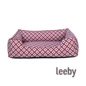 Leeby cama impermeable roja para perros