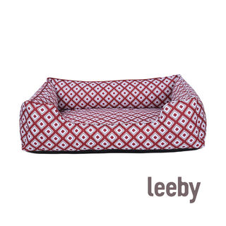 Leeby cama impermeable roja para perros
