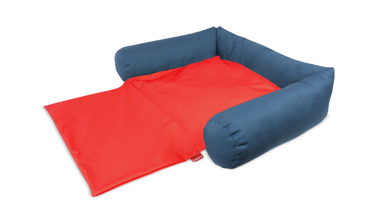 Gauty Cama para Perros y Gatos  Tela de sarga - Azul y rojo, , large Imagen numero 1