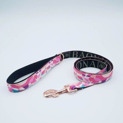 Baona collar qawra de nylon reciclado rosa para perros, , large Imagen numero 1
