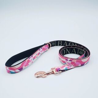 Baona collar qawra de nylon reciclado rosa para perros
