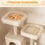 COSTWAY &Aacute;rbol Rascador para Gatos de Varios Niveles, Torre de Escalada para Gatitos con 2 Condos, 2 Perchas de Terciopelo, Postes de Sisal y Cuerda, Juguetes Colgantes, Plataformas M&uacute;ltiples, Beige, , large indicador imagen numero 4
