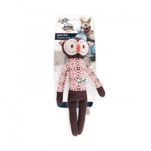 All for paws vintage pet  b&uacute;ho jacket de peluche marr&oacute;n para perros, , large Imagen numero 1