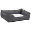 Vidaxl sof&aacute; acolchado rectangular con coj&iacute;n gris y blanco para perros, , large indicador imagen numero 3