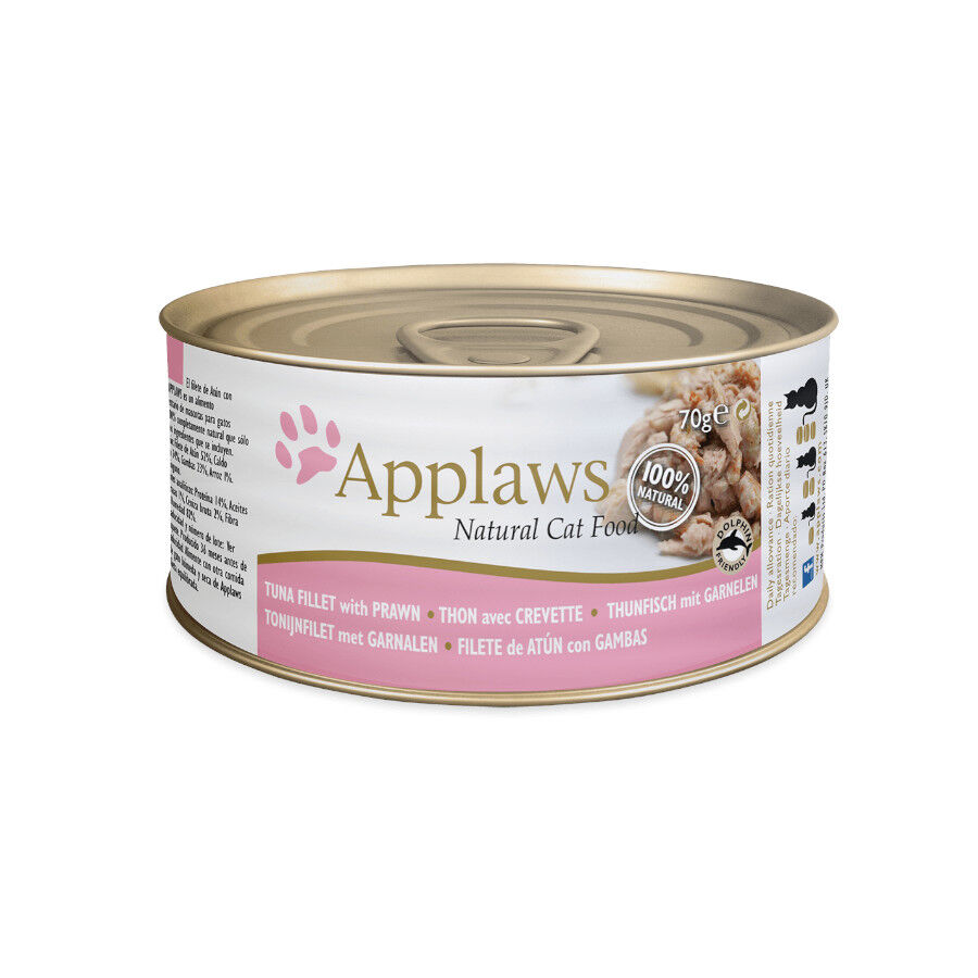 70 g Applaws At&uacute;n y Gambas lata natural para gatos, , large Imagen numero 3