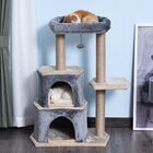 Pawhut árbol rascador grande con plataforma gris para gatos, , large image number null