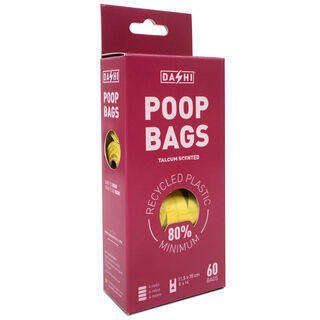 Dashi Bolsas Higiénicas Talco Perfumado Reclicadas para perros