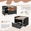 COSTWAY Caja de Arena para Gatos con Cajón Extraíble, Casa para Gatos con Ruedas y Puerta Abatible, Mesita de Noche para Gatos, Inodoro Oculto para Gatos 78 x 50 x 51,5, , large indicador imagen numero 5