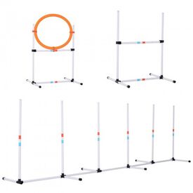 Set de entrenamiento para perros color Blanco/Naranja