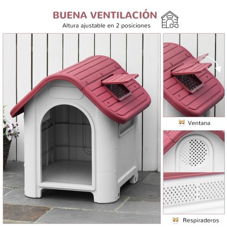 Caseta con puerta extraíble y elevada para perros, , large image number null
