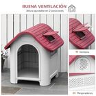 Caseta con puerta extraíble y elevada para perros, , large image number null