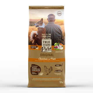True Origins Pure Senior Pollo con Guisantes pienso para perros
