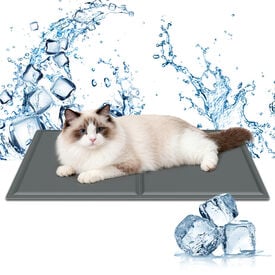 Nobleza Alfombra Refrescante para Gatos &ndash; Gel Auto-refrigerante No T&oacute;xico, Activado por Presi&oacute;n, 40x50 cm, Gris