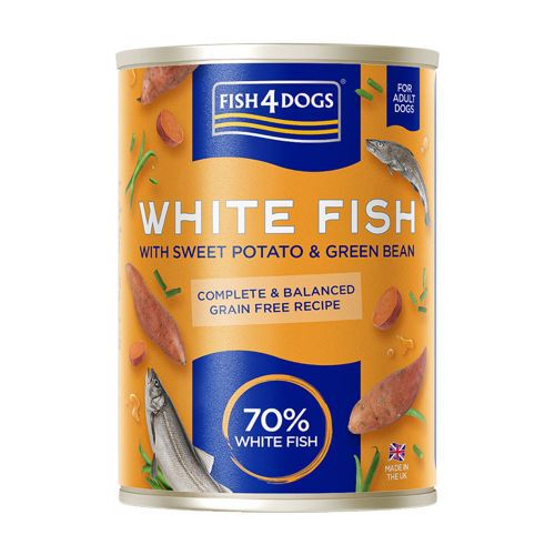 Fish4Dogs Comida h&uacute;meda para perro &ndash; Pescado blanco y boniato 395 g (pack de 6), , large Imagen numero 3