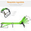 Outsunny Tumbona Plegable con Respaldo Regulable en 4 Posiciones Tumbona de Jardín con Almohada Marco de Acero y Tela Oxford para Camping Playa Terraza Carga 120 kg 190x56x28 cm Verde, , large indicador imagen numero 4