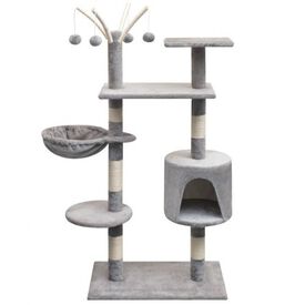 VidaXL Rascador con poste de sisal para gatos color Gris