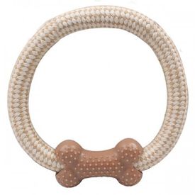 Hueso en aro para perros color Beige