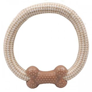 Hueso en aro para perros color Beige