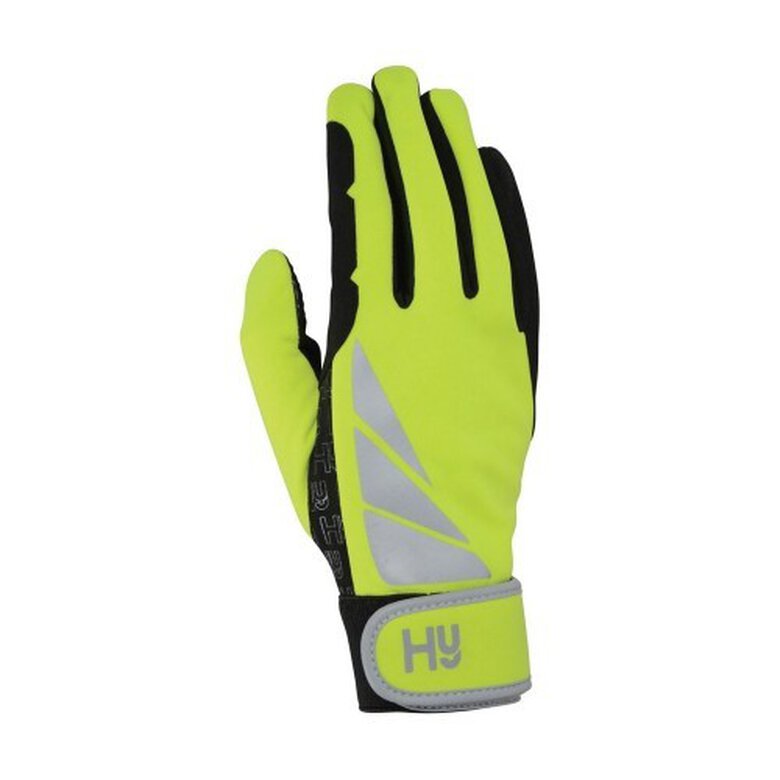 Guantes de equitación modelo Reflector para adultos color Amarillo, , large image number null