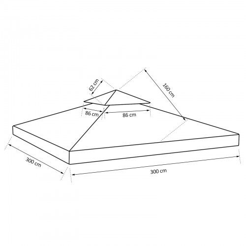 Techo de reemplazo para carpa pabell&oacute;n color Crema, , large Imagen numero 3